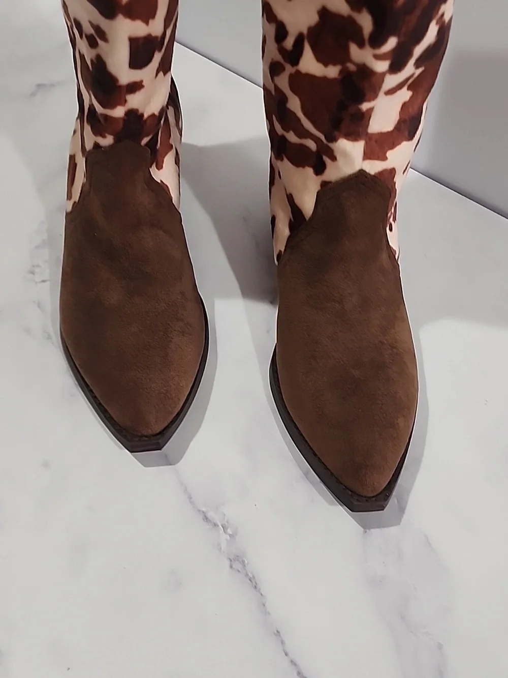 DV By Dolce Vita Korbella Cow Print Western Boots Brand New No Tag